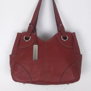 SOLD Tignanello Red Leather Shoulder Bag